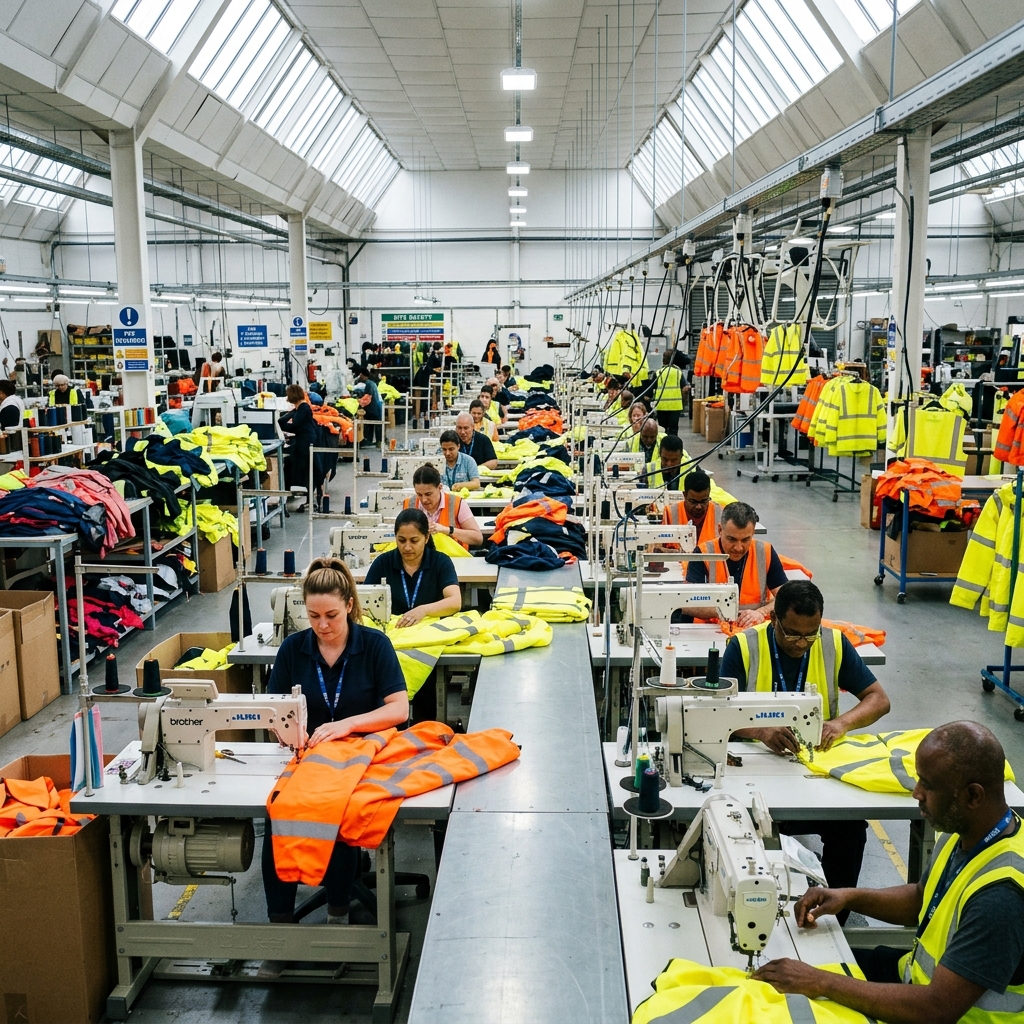 Garment assembly sewing line