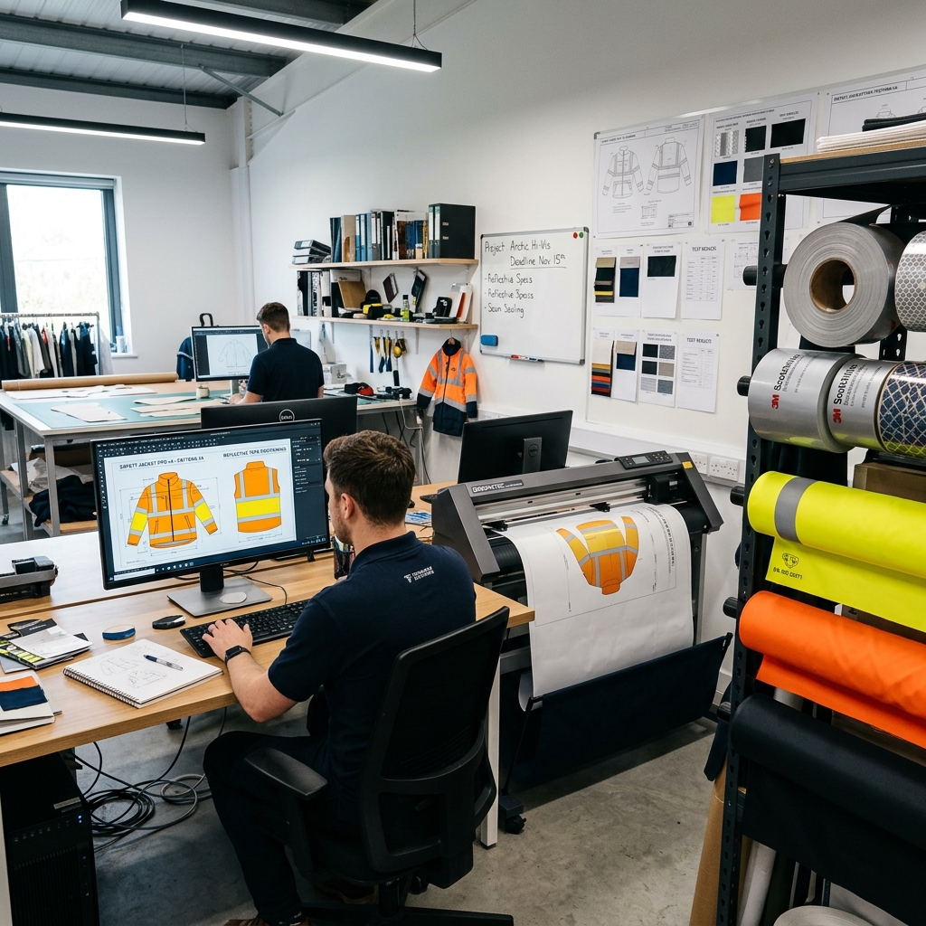 CAD pattern room with design screens