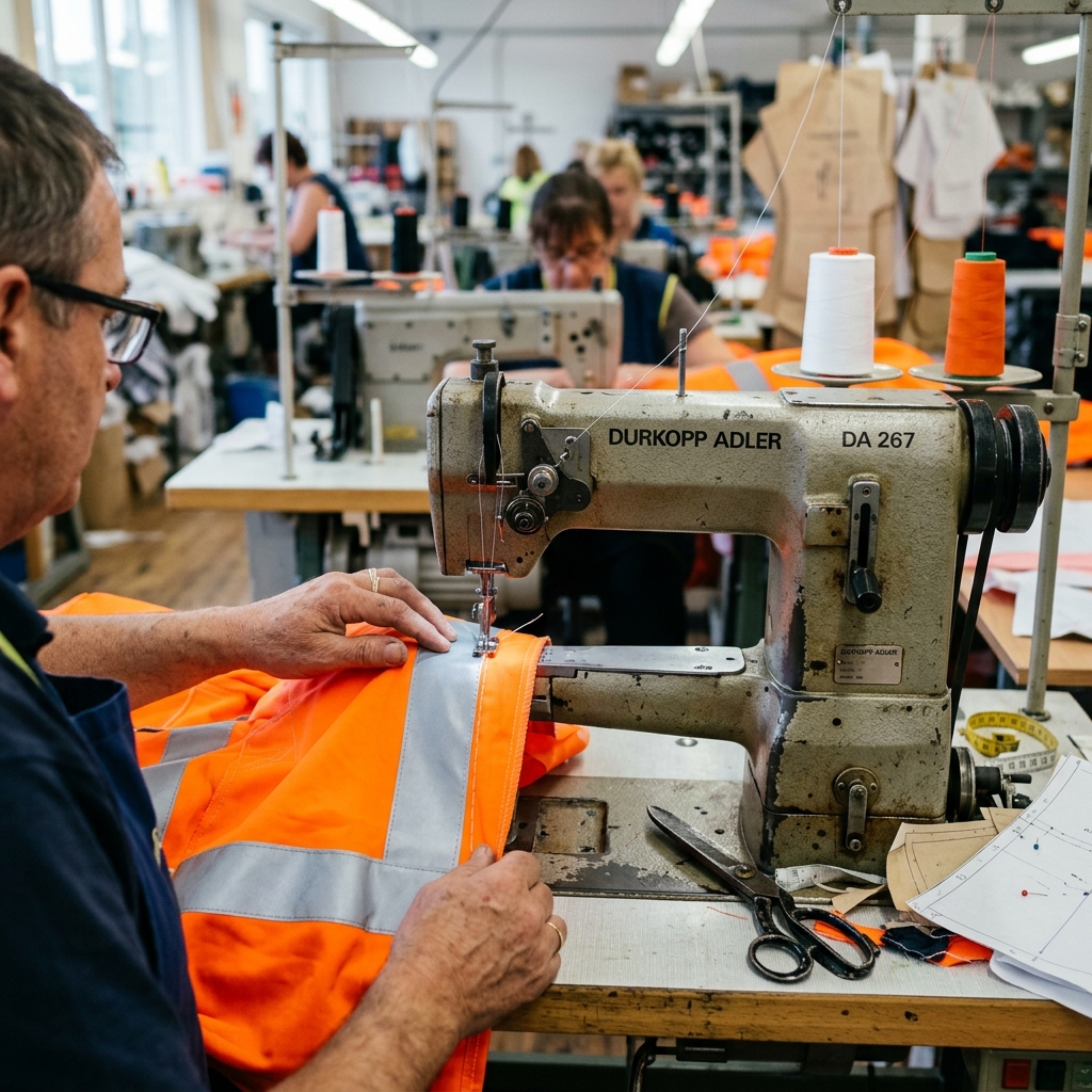 Stitching and CMT assembly of high visibility garments